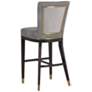 Alister 31 3/4" High Gray and Gold Barstool