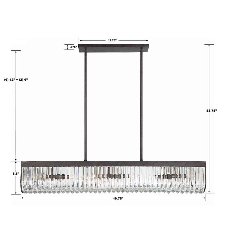 Image 6 Alister 6 Light Charcoal Bronze Chandelier more views