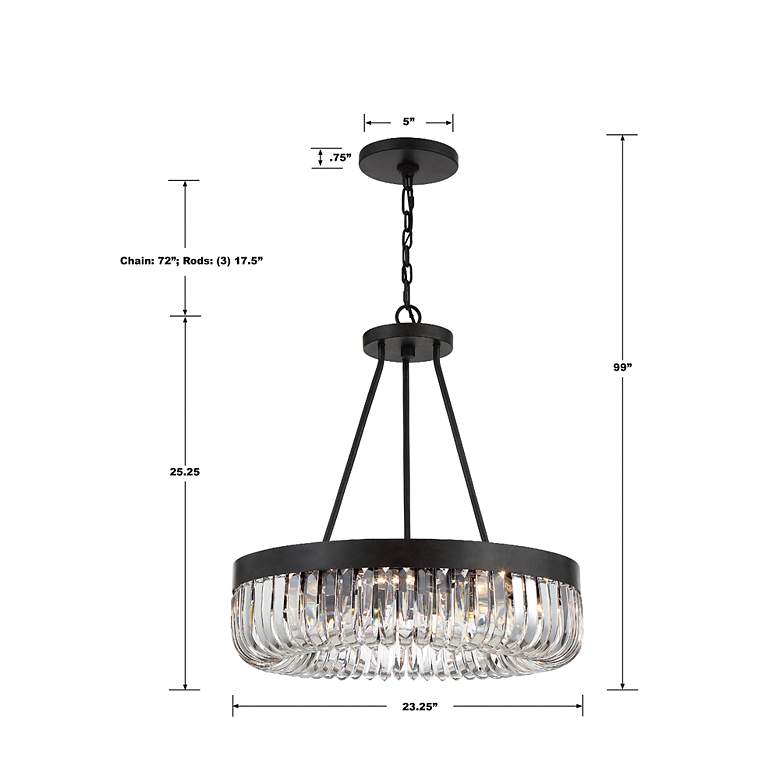 Image 5 Alister 8 Light Charcoal Bronze Chandelier more views