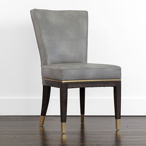 Alister Gray and Gold Dining Chair 763K1 Lamps Plus