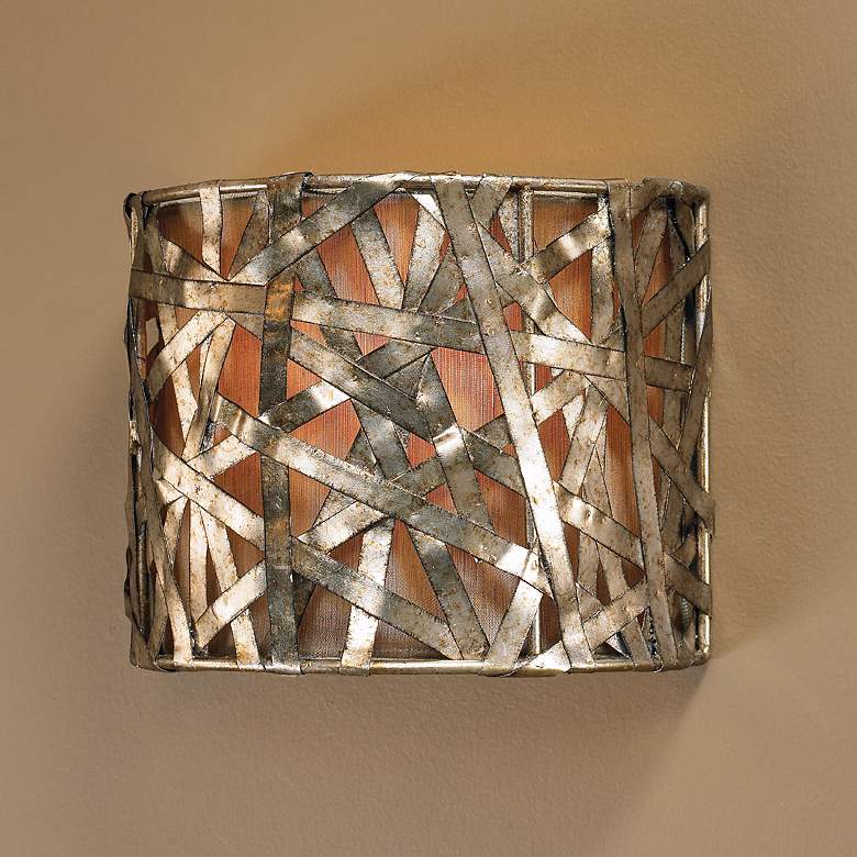 Image 1 Alita Collection Silver Leaf 9 inch High Wall Sconce