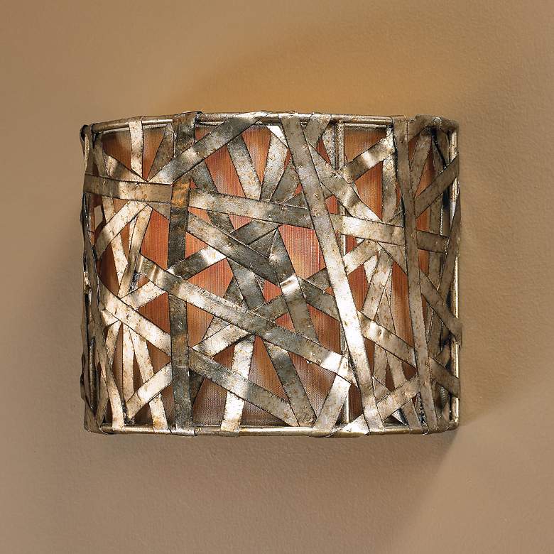 Image 1 Alita Collection Silver Leaf 9" High Wall Sconce