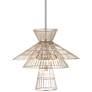 3_Alito 25" Wide Polished Nickel 6-Light Cage Chandelier