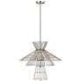 Alito 25" Wide Polished Nickel 6-Light Cage Chandelier in scene