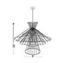 Alito 25" Wide Polished Nickel 6-Light Cage Chandelier in scene