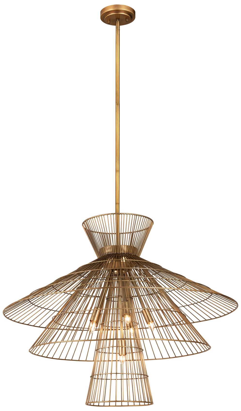 Image 4 Alito by Z-Lite Rubbed Brass 35 inch 8 Light Chandelier more views