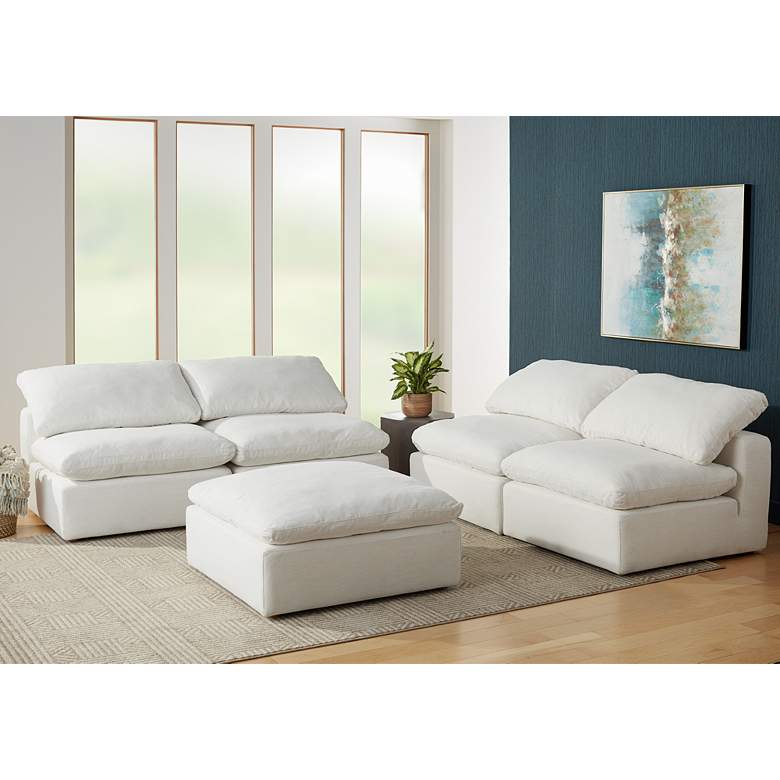 Image 1 Alix Ivory Modular Five-Piece Armless Set