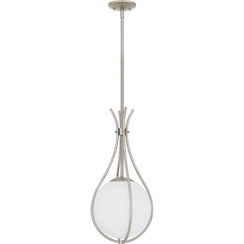 Image 2 Aliyah 1-Light Brushed Nickel Mini Pendant Light more views