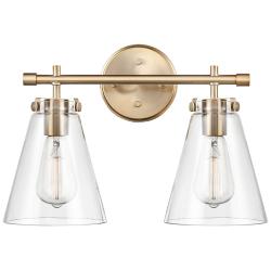 Aliza 11" High Modern Gold 2-Light Wall Sconce