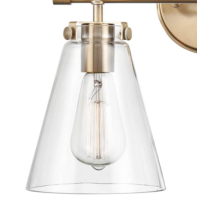 Image 2 Aliza 11" High Modern Gold 2-Light Wall Sconce more views