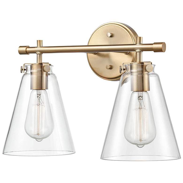 Image 4 Aliza 11" High Modern Gold 2-Light Wall Sconce more views