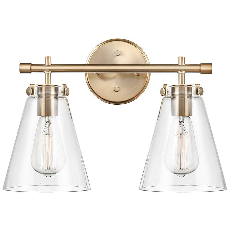 Image 5 Aliza 11" High Modern Gold 2-Light Wall Sconce more views