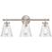 Aliza 22" Wide Brushed Nickel 3-Light Bath Light