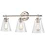 2_Aliza 22" Wide Brushed Nickel 3-Light Bath Light more views