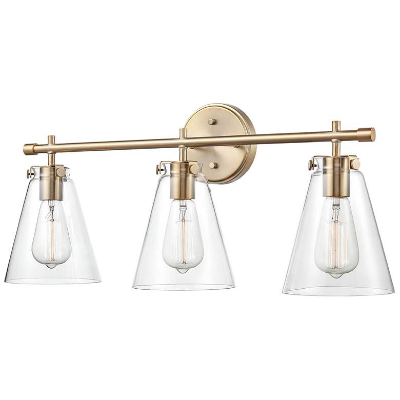 Image 4 Aliza 27" Wide Modern Gold 3-Light Vanity Bath Light more views
