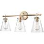 4_Aliza 27" Wide Modern Gold 3-Light Vanity Bath Light more views