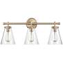 5_Aliza 27" Wide Modern Gold 3-Light Vanity Bath Light more views