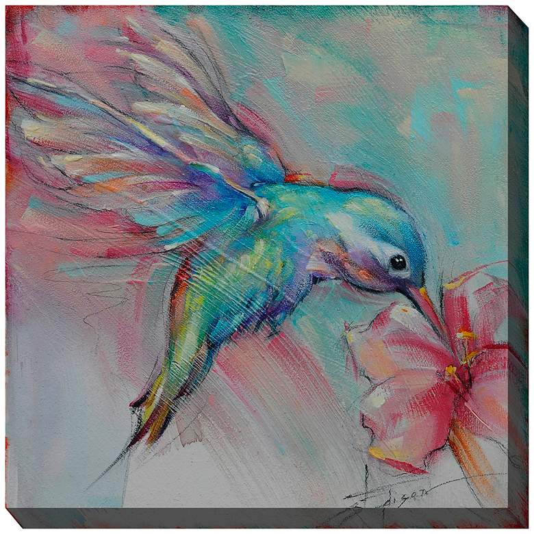 Image 1 All A Flutter 24" Square All-Weather Outdoor Canvas Wall Art