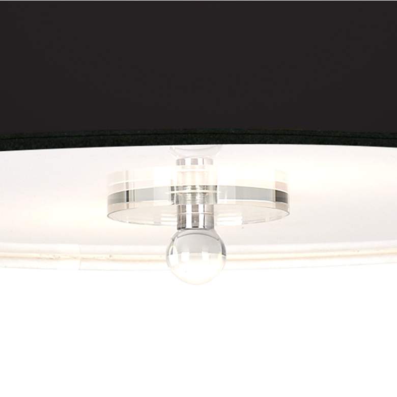 Image 3 All Black Giclee 16 inch Wide Semi-Flush Ceiling Light more views