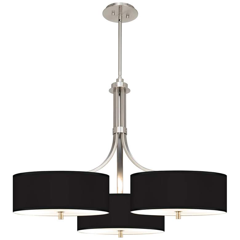 Image 1 All Black Giclee 36" Wide Large Black Chandelier Pendant