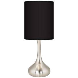 Image3 of All Black Giclee Droplet Table Lamp