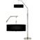 All Black Giclee Shade Arc Floor Lamp