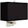 All Black Rectangular Giclee Shade Wall Sconce