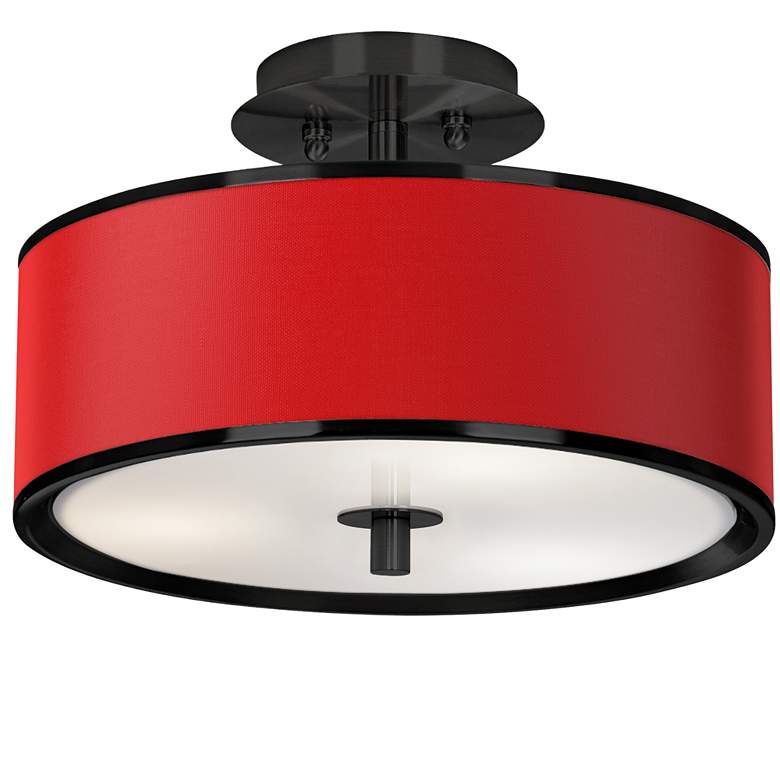 Image 1 All Red Black 14 inch Wide Ceiling Light