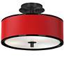 All Red Black 14" Wide Ceiling Light