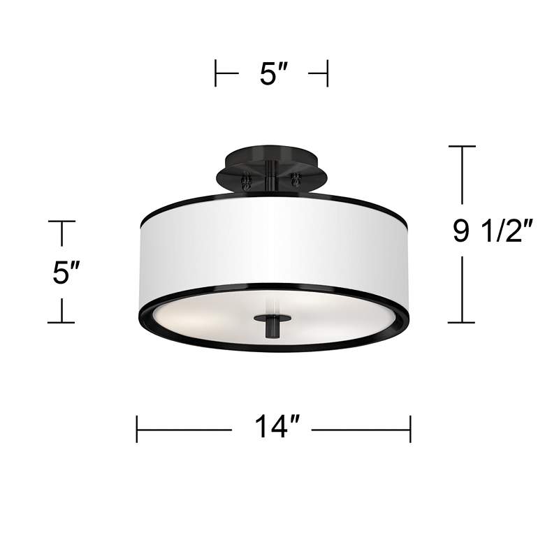 Image 4 All Red Black 14 inch Wide Ceiling Light more views