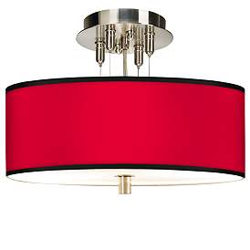 Image1 of All Red Giclee 14" Wide Ceiling Light