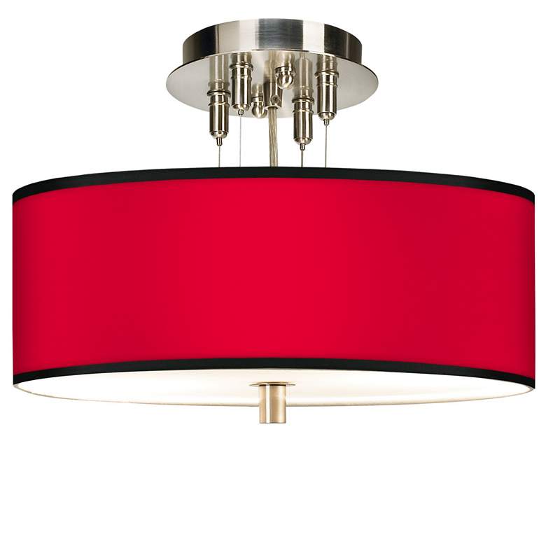 Image 1 All Red Giclee 14 inch Wide Ceiling Light