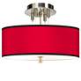 All Red Giclee 14" Wide Ceiling Light