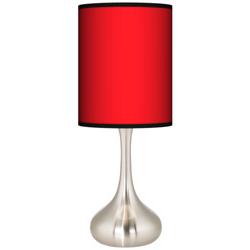 All Red Giclee Droplet Table Lamp