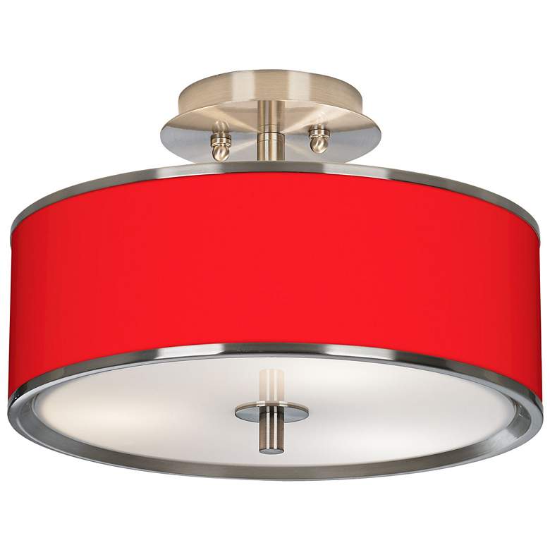 Image 1 All Red Giclee Glow 14 inch Wide Ceiling Light