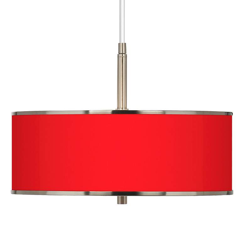 Image 1 All Red Giclee Glow 16 inch Wide Pendant Light