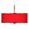 All Red Giclee Glow 16" Wide Pendant Light