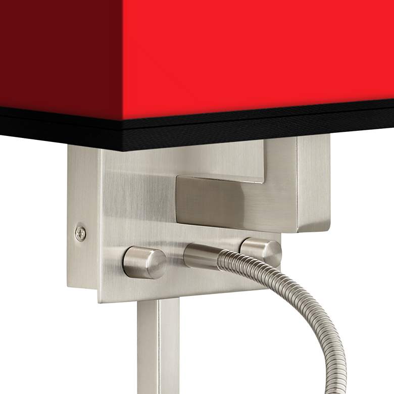Image 2 All Red Giclee LED Reading Light Plug-In Sconce more views