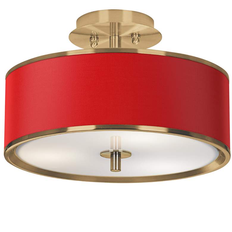 Image 1 All Red Gold 14 inch Wide Ceiling Light