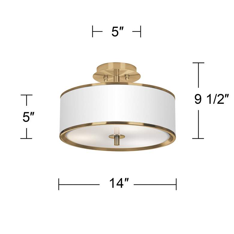 Image 4 All Red Gold 14" Wide Ceiling Light more views