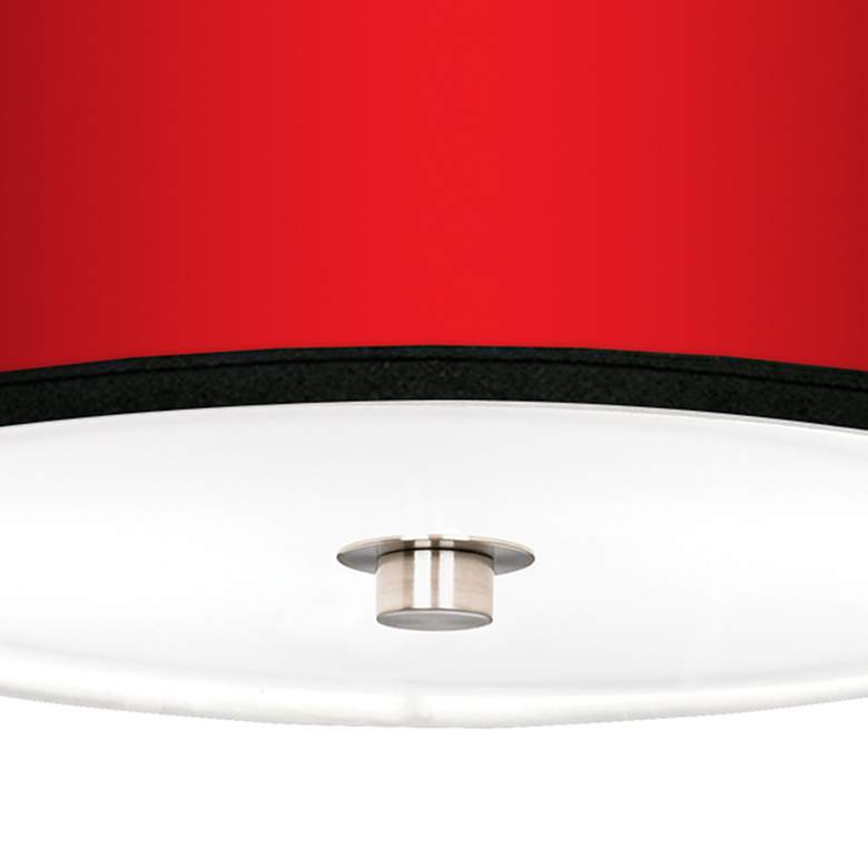Image 3 All Red Nickel 10 1/4 inch Wide Ceiling Light more views