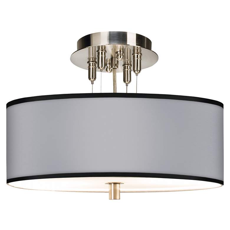 Image 1 All Silver Giclee 14" Wide Ceiling Light