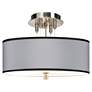 All Silver Giclee 14" Wide Ceiling Light