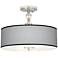 All Silver Giclee 16" Wide Semi-Flush Ceiling Light