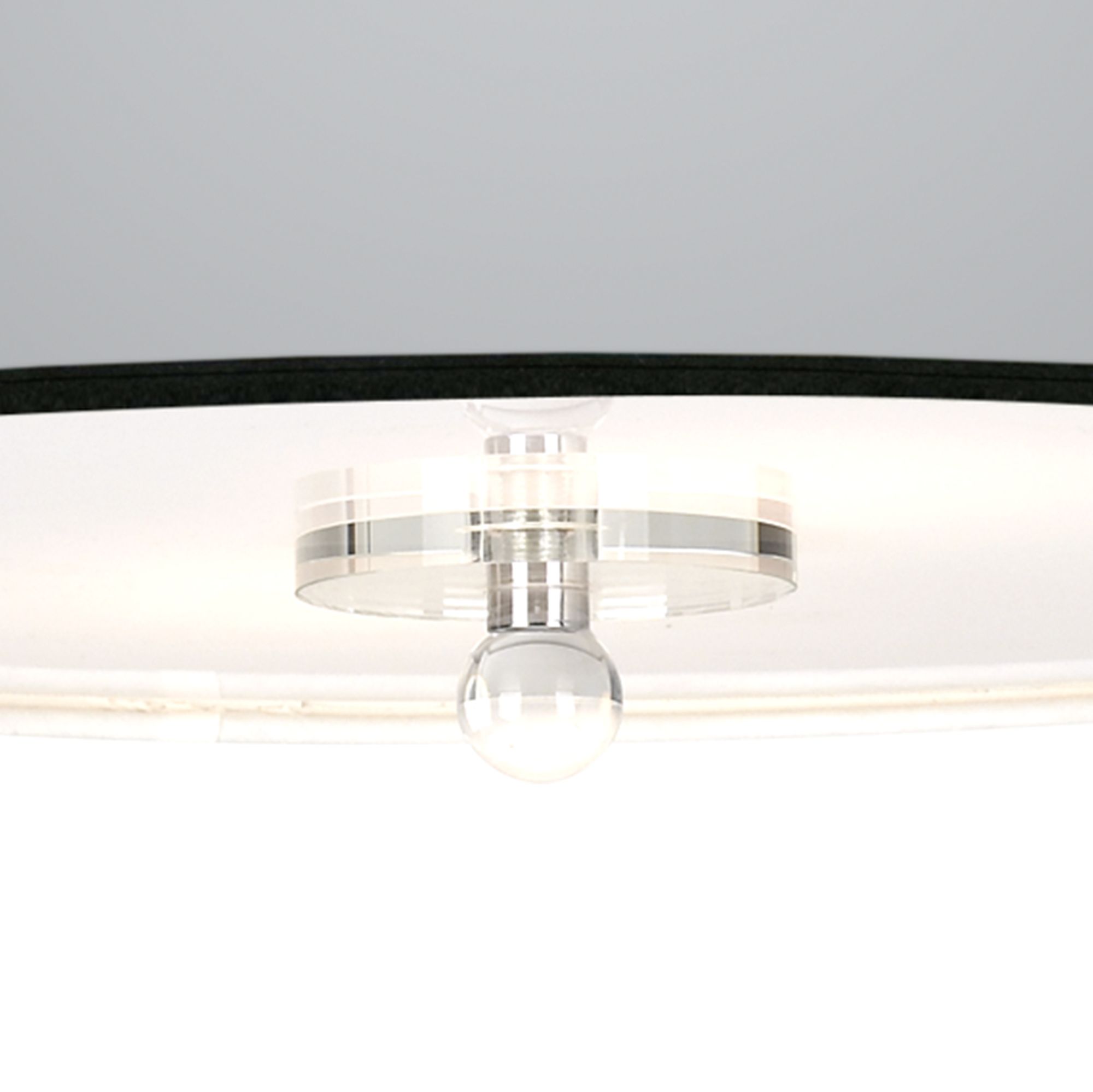 Image 3 All Silver Giclee 16" Wide Semi-Flush Ceiling Light more views