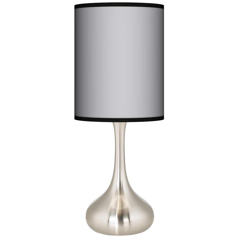 Image 1 All Silver Giclee Droplet Modern Table Lamp
