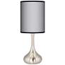 All Silver Giclee Droplet Modern Table Lamp