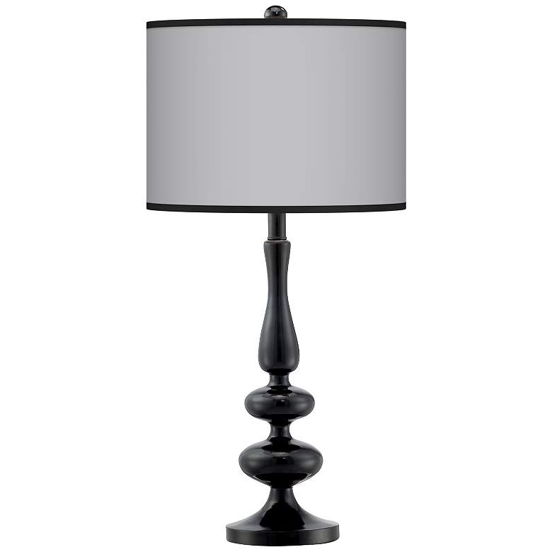 Image 1 All Silver Giclee Paley Black Table Lamp
