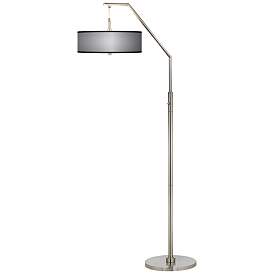 Image2 of All Silver Giclee Shade Arc Floor Lamp