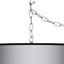 All Silver Giclee Swag Style 13 1/2" Wide Plug-In Chandelier